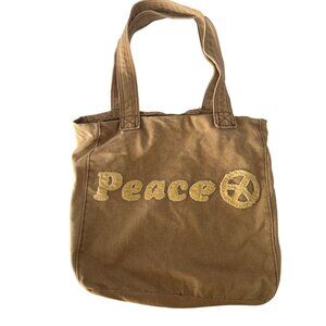 1970's Hippie Purse/Bag Peace Double Handles